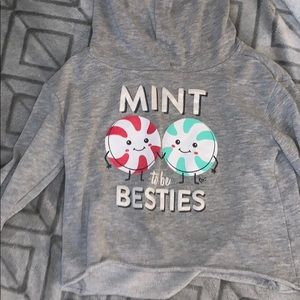 Little girls crop top hoodie